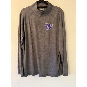University of Washington Huskies Captivating Knit Quarter Zip Pullover XL Zip